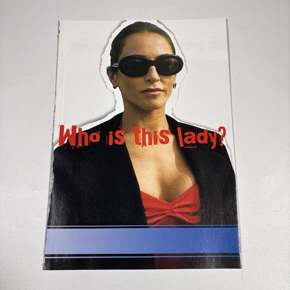 2005 Panasonic Lady in Red Mystery Ad Spread Plasma HDTV DVD Recorder Print Page